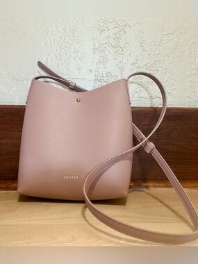 SAMARA Blush Pink Crossbody Bucket Bag